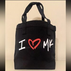 Michael Kors "I heart MK" black canvas tote